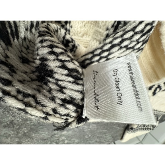 Line and Dot Montana Faire Isle Oversized Cable Knit Sweater Ribbed Trim XS - Picture 12 of 12